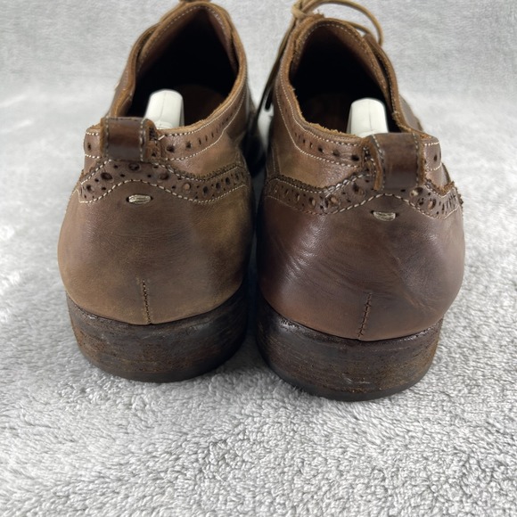 Alexander McQueen Brogue Leather Dress Shoes Mens Size 12 Brown Wingtip main image 7
